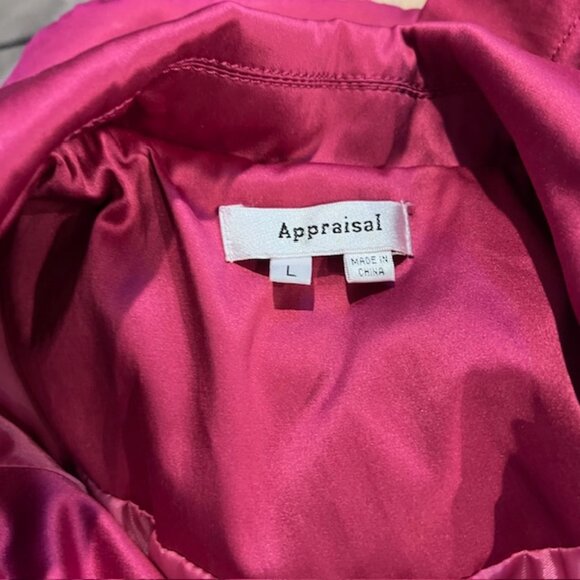 Appraisal Raspberry Colored Long Sleeve Jacket Size L - Picture 10 of 10